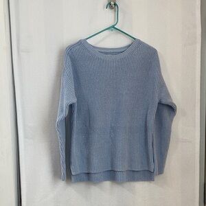 Croft & Barrow Sky Blue Ribbed Crew Neck Sweater
